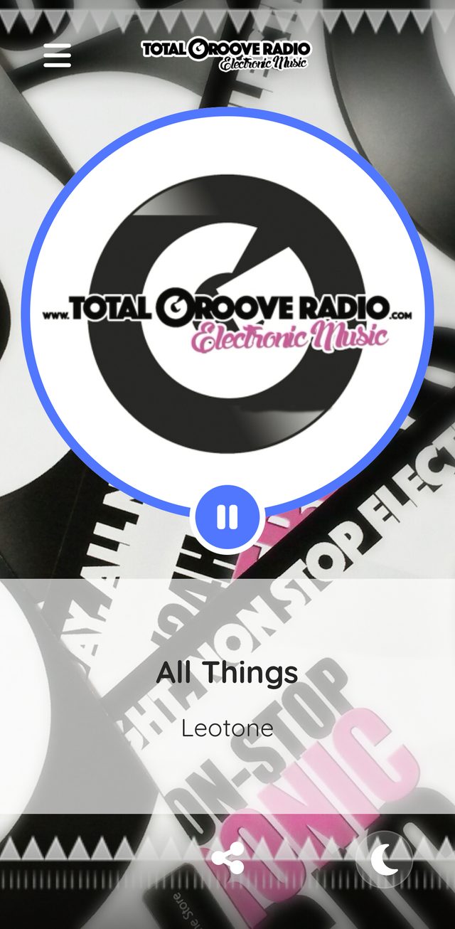 Total Groove Radio app: live player